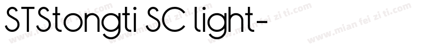 STStongti SC light字体转换